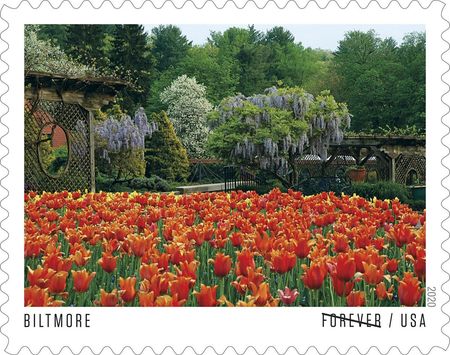 100 Forever Garden Stamps Unused Biltmore Estate Garden Postage Spring Flower Garden Stamps for Mailing